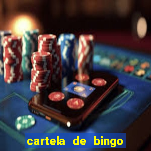 cartela de bingo pra imprimir